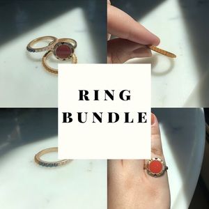 OLD NAVY Ring Bundle Set of 3 Orange, Gold, etc